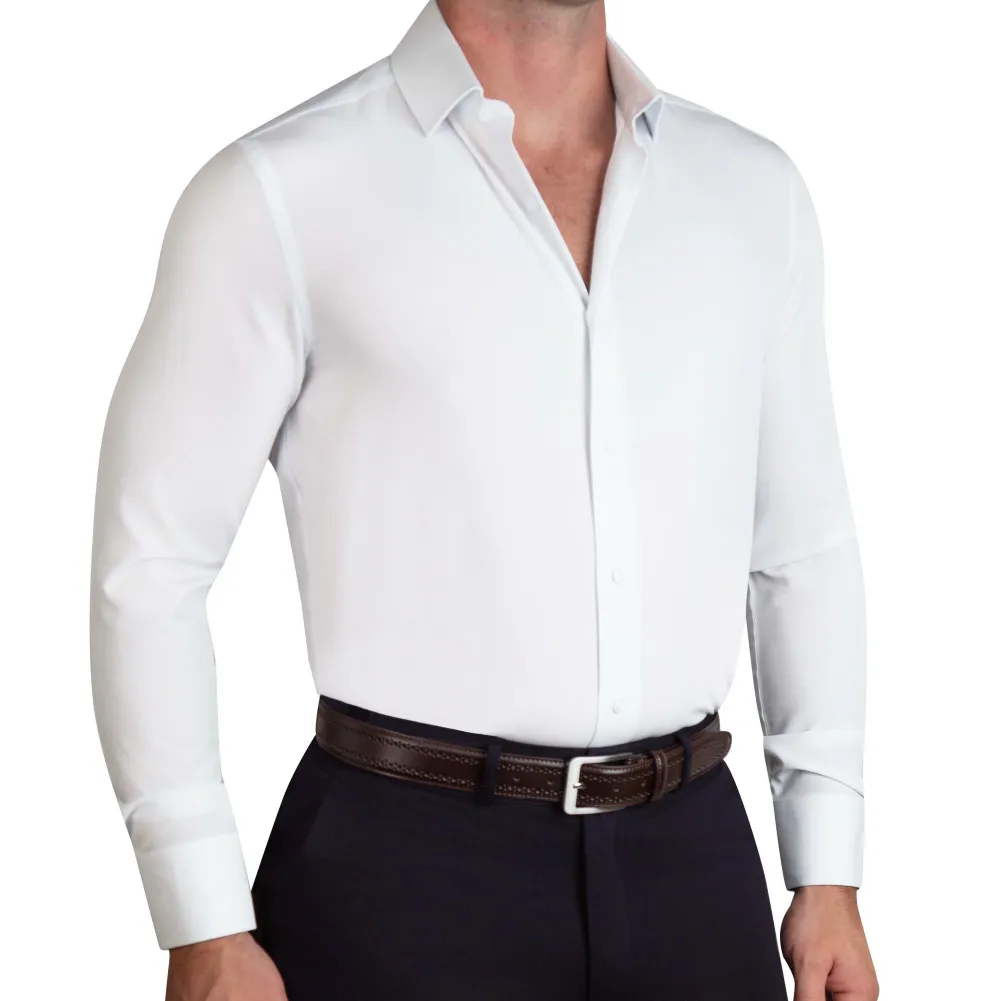 State and Liberty "The Stafford" Solid White Weave| Dress Shirts