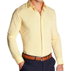 State and Liberty "The Stanley" Yellow Microcheck| Dress Shirts