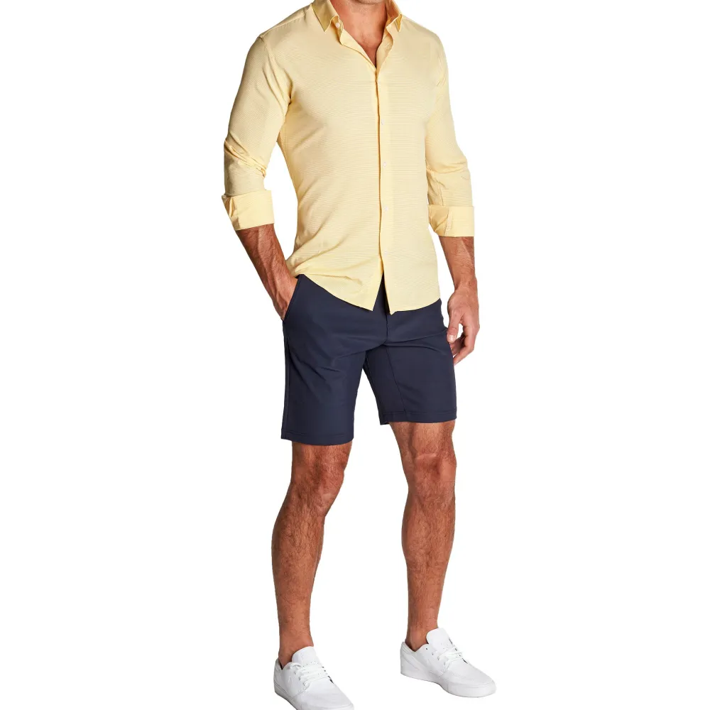 State and Liberty "The Stanley" Yellow Microcheck| Dress Shirts