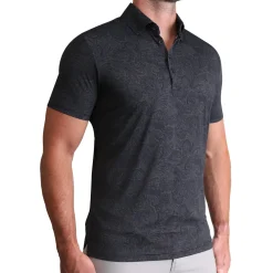 State and Liberty "The Sterling" Charcoal Jacquard| Short Sleeve Button Downs|Polos