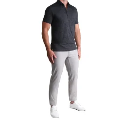 State and Liberty "The Sterling" Charcoal Jacquard| Short Sleeve Button Downs|Polos