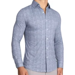 State and Liberty "The Storm" Sport Shirt - Navy Linen| Casual Long Sleeves|Long Sleeve Button Downs