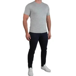 State and Liberty "The Sutton" Heathered Light Grey Short Sleeve Crewneck| Polos|T-shirts