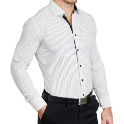 State and Liberty "The Tatar" White With Black Dots| Dress Shirts
