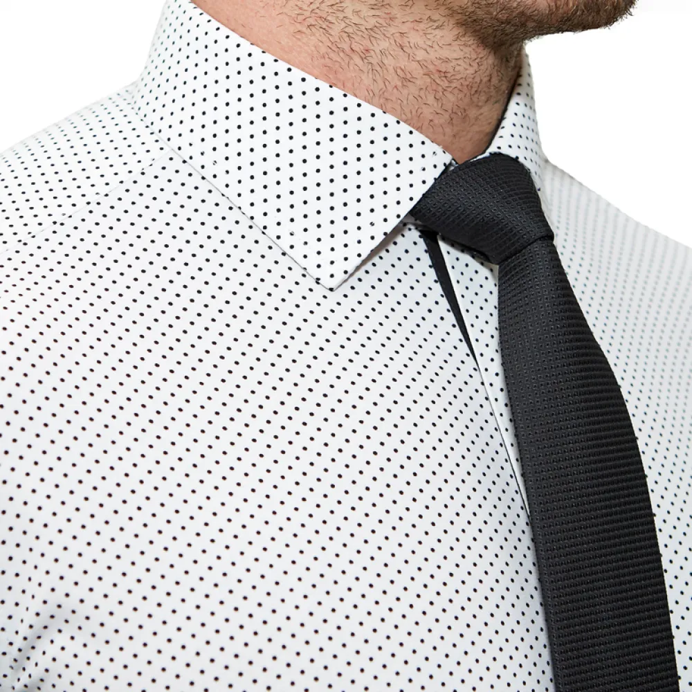 State and Liberty "The Tatar" White With Black Dots| Dress Shirts