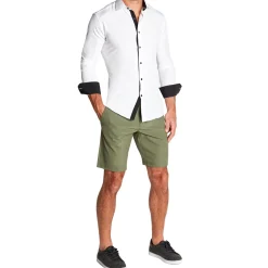 State and Liberty "The Vincent" Solid White with Black Accents| Dress Shirts