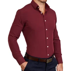 State and Liberty "The Ward" Solid Maroon| Dress Shirts