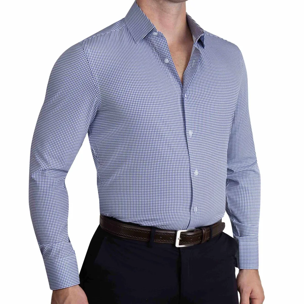 State and Liberty "The Wyndham" Royal Blue & White Square| Dress Shirts