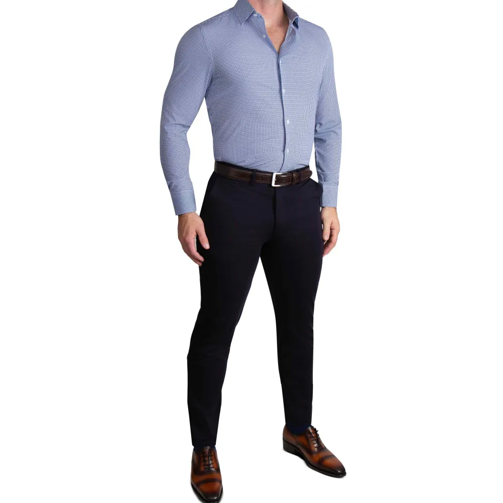 State and Liberty "The Wyndham" Royal Blue & White Square| Dress Shirts