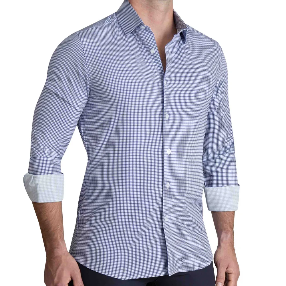State and Liberty "The Wyndham" Royal Blue & White Square| Dress Shirts