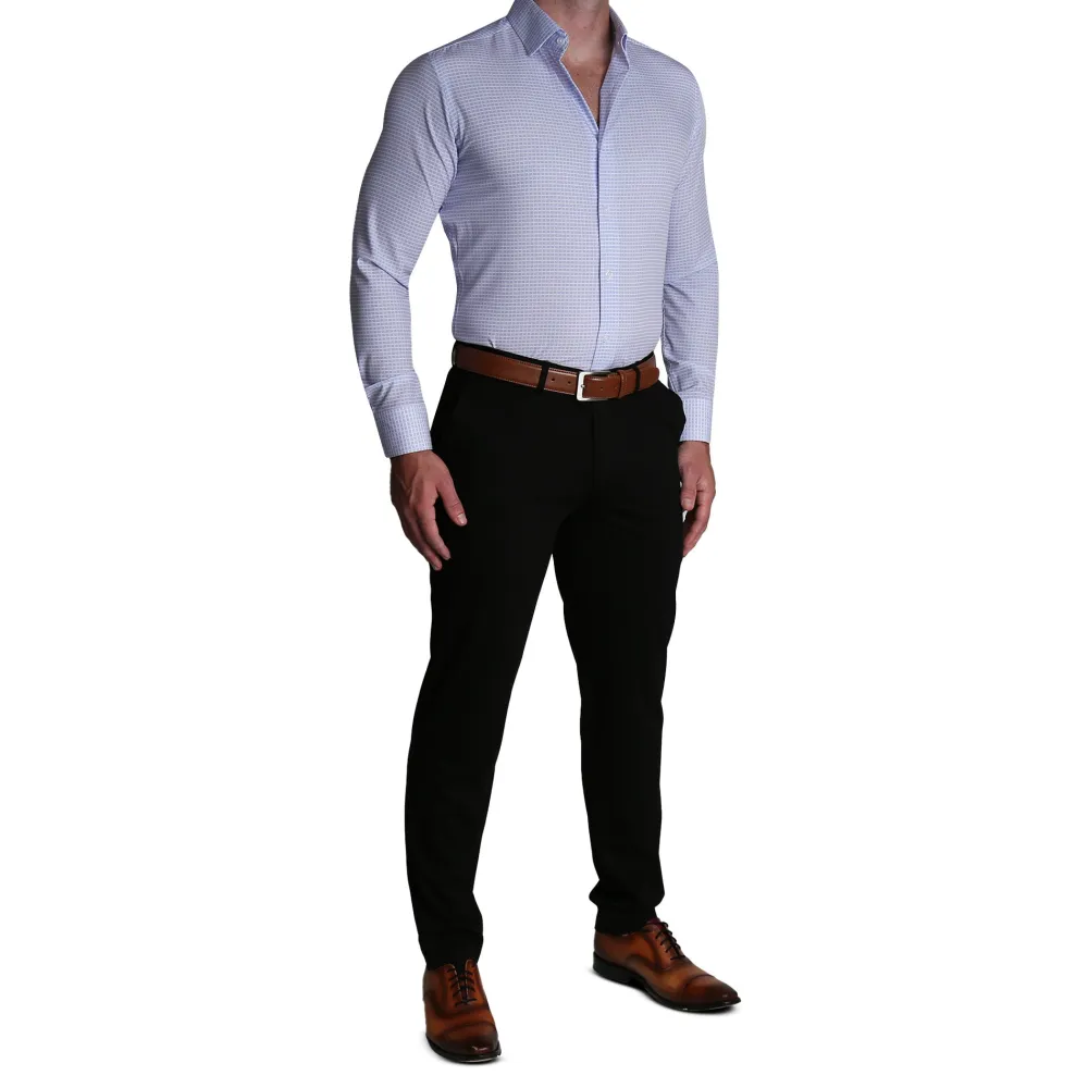 State and Liberty "The Xavier" Lavender with White Windowpane| Dress Shirts