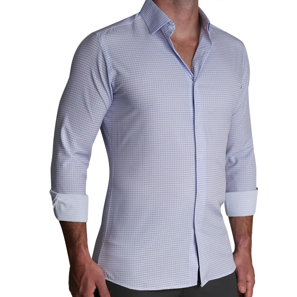 State and Liberty "The Xavier" Lavender with White Windowpane| Dress Shirts