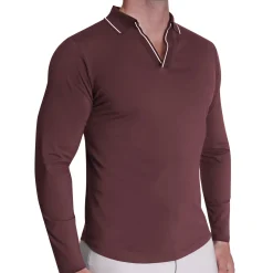 State and Liberty Tipped Long Sleeve Polo - | Casual Long Sleeves|Polos
