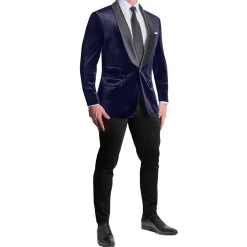 State and Liberty Tuxedo Jacket - Navy Velvet| Tuxedos|Blazers