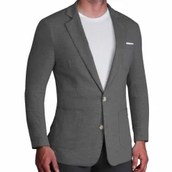 State and Liberty Unstructured Knit Blazer - Heathered Charcoal| Casual Blazers|Blazers