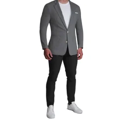 State and Liberty Unstructured Knit Blazer - Heathered Charcoal| Casual Blazers|Blazers