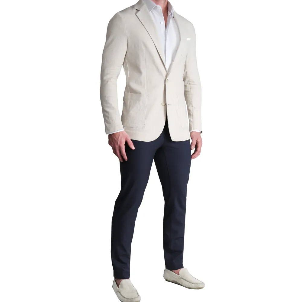 State and Liberty Unstructured Linen Blazer - Cream| Casual Blazers|Blazers