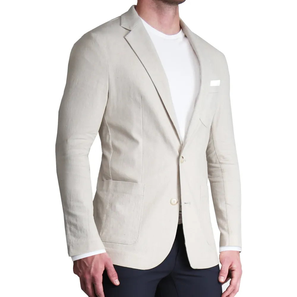 State and Liberty Unstructured Linen Blazer - Cream| Casual Blazers|Blazers