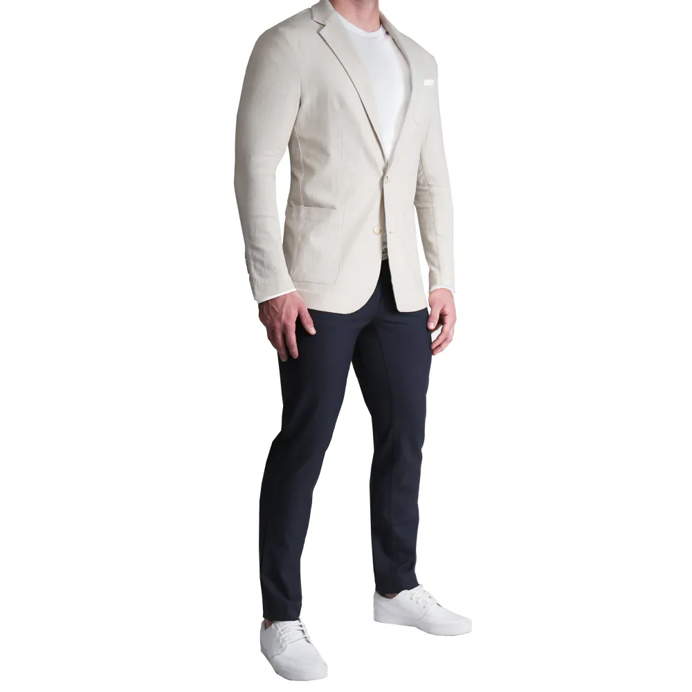 State and Liberty Unstructured Linen Blazer - Cream| Casual Blazers|Blazers