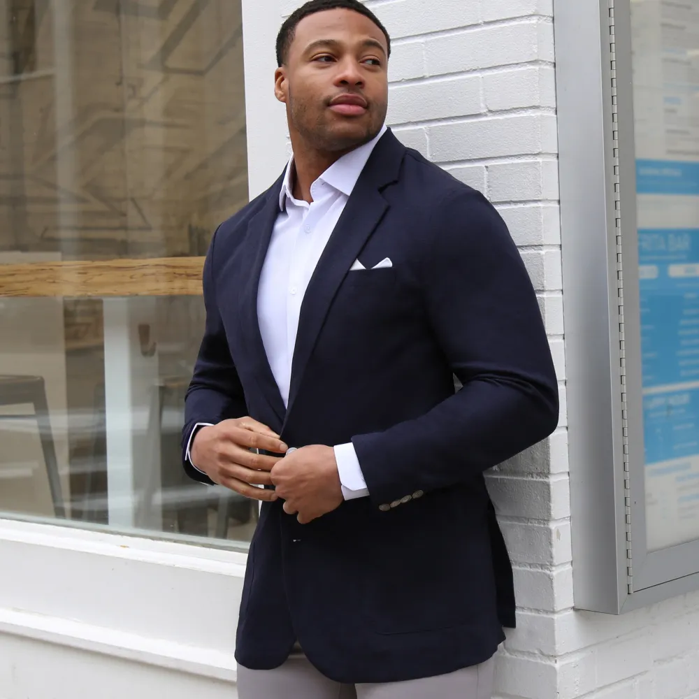 State and Liberty Unstructured Linen Blazer - Navy| Casual Blazers|Blazers