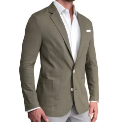State and Liberty Unstructured Linen Blazer - Dark Olive| Casual Blazers|Blazers