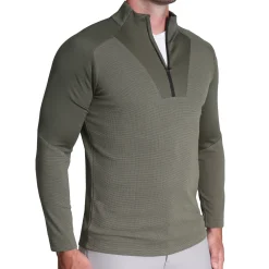 State and Liberty Waffle Knit Quarter Zip - Solid Olive| Quarter Zips & Hoodies|Casual Long Sleeves