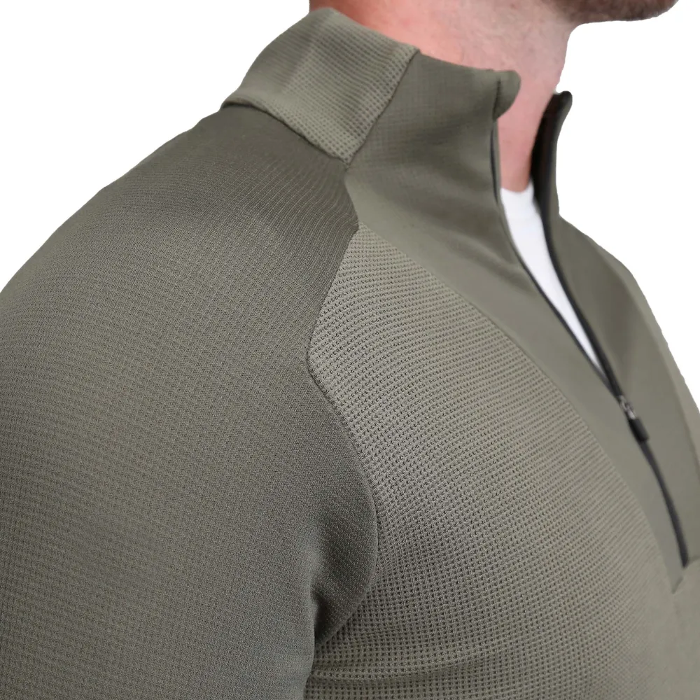 State and Liberty Waffle Knit Quarter Zip - Solid Olive| Quarter Zips & Hoodies|Casual Long Sleeves
