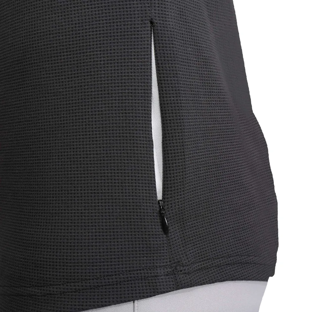 State and Liberty Waffle Knit Quarter Zip - Solid Black| Quarter Zips & Hoodies|Casual Long Sleeves
