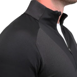 State and Liberty Waffle Knit Quarter Zip - Solid Black| Quarter Zips & Hoodies|Casual Long Sleeves